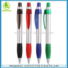 2015 free sample customized logo promotional plastic ballpoint pen with grip